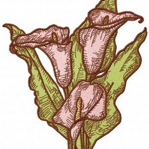 Calla lilies 2 embroidery design