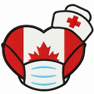 Canadian nurses embroidery design