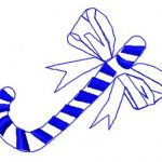 Candy cane embroidery design