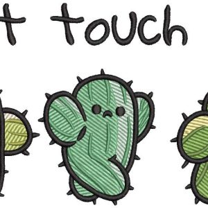 Can't touch this embroidery design