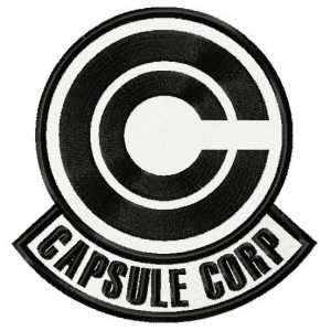 Capsule Corp logo embroidery design