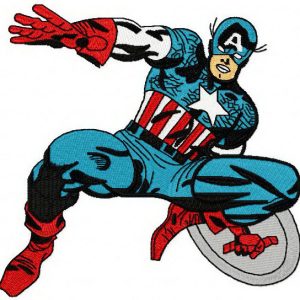 Captain America embroidery design