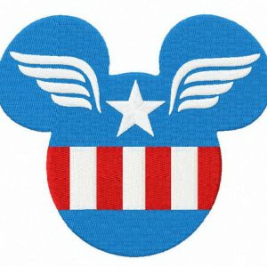 Captain Mickey embroidery design