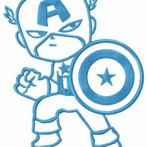 Captain's defence embroidery design