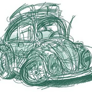 Car breakdown embroidery design