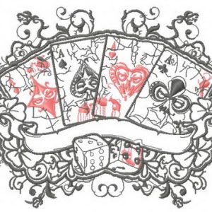 Cards and dices 2 embroidery design