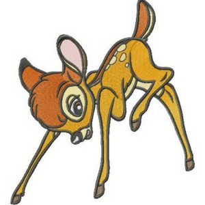 Careful Bambi embroidery design