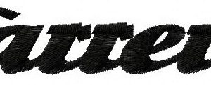 Carrera logo embroidery design