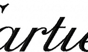 Cartier logo embroidery design