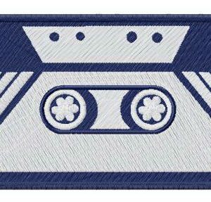 Cassette tape embroidery design