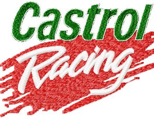 Castrol racing logo embroidery design