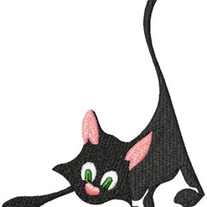Cat and ladybug embroidery design