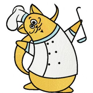Chef cat 12 embroidery design