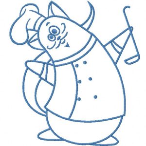 Chef cat 13 embroidery design