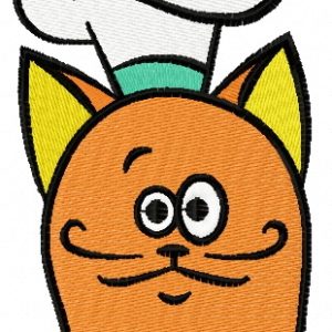 Cat chef 4 embroidery design