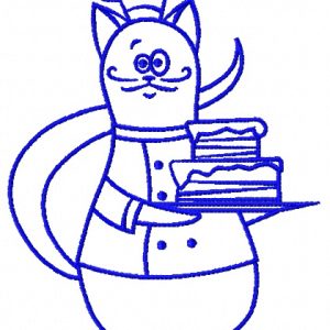 Cat chef 6 embroidery design