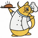 Cat chef 7 embroidery design