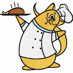 Cat chef 7 embroidery design