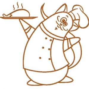 Cat chef 8 embroidery design