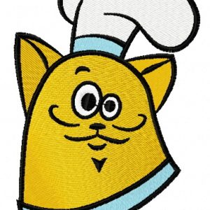 Cat chef 9 embroidery design