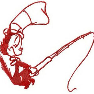 Cat in the Hat's hobby embroidery design
