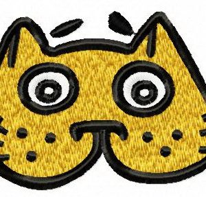 Cat mask embroidery design