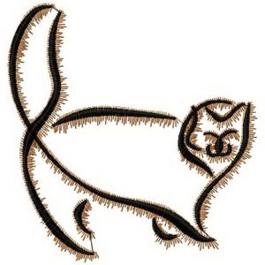 Cat sketch 4 embroidery design