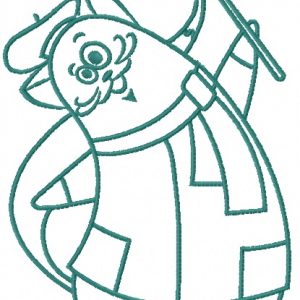 Cat the painter 2 embroidery design