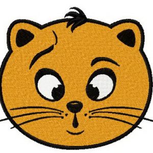 Cat upset embroidery design