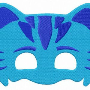 Catboy mask embroidery design