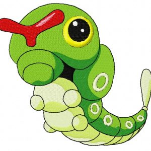 Caterpie embroidery design