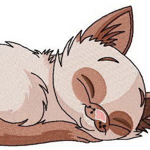 Cat's dreams embroidery design