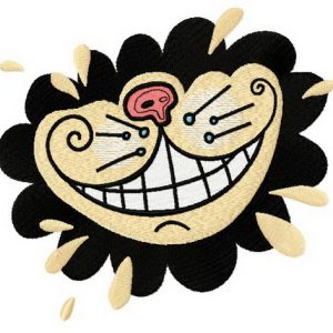 Cat's smile embroidery design