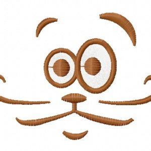 Cat's surprised face embroidery design