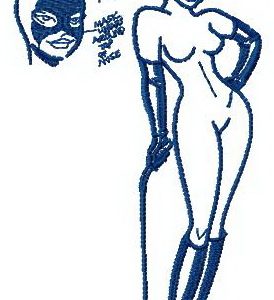 Catwoman sketch embroidery design