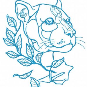 Cautious predator 2 embroidery design