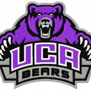 Central Arkansas Bears logo embroidery design