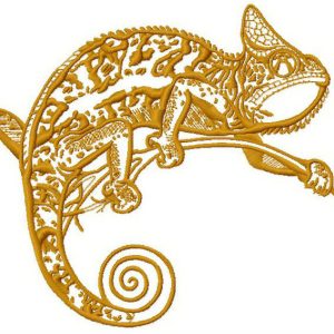 Chameleon 2 embroidery design