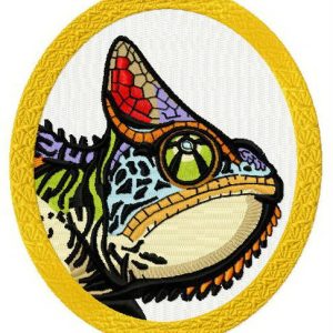 Chameleon 3 embroidery design
