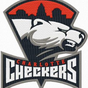Charlotte Checkers Primary Logo embroidery design