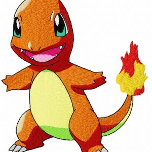 Charmander embroidery design