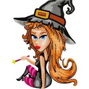 Charming witch 2 embroidery design