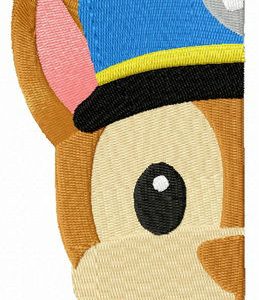 Chase half muzzle embroidery design