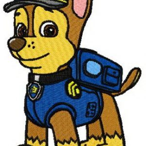 Chase embroidery design