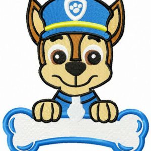 Chase with bone embroidery design