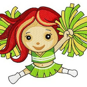 Cheerleader embroidery design