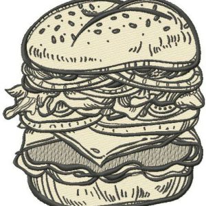 Cheeseburger 2 embroidery design