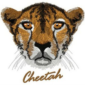Cheetah embroidery design