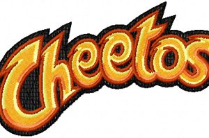 Cheetos chips logo embroidery design