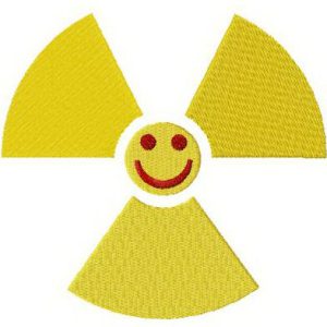 Chernobyl smile logo embroidery design